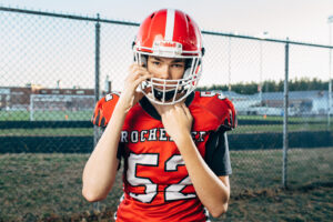 Spaulding Red Raider Football, Spaulding Highschool, Rochester, NH. Youth football photographer, Leatherhead Sports Media.