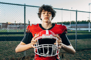 Spaulding Red Raider Football, Spaulding Highschool, Rochester, NH. Youth football photographer, Leatherhead Sports Media.